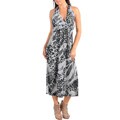 Stanzino Women's Plus Size Empire Cut Black/ Gray Long Dress