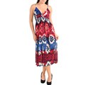 Stanzino Women's Plus Size Wine/ Navy Summer Dress