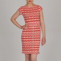 Sharagano Women's Wavy Stripe Rope Belt Dress