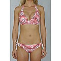 Island World Juniors 'Red Nautical' Halter and Keyhole Bottom Bikini