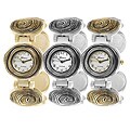 Geneva Platinum Women's Cuff Watch