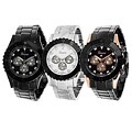 Geneva Platinum Men's Decorative Chronograph and Bezel Watch