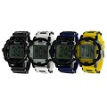Geneva Platinum Men's Stopwatch LED-Light Silicone Digital Watch