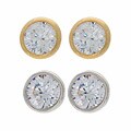 NEXTE Jewelry Clear Cubic Zirconia Solitaire Stud Earrings