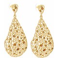 NEXTE Jewelry 14k Gold Overlay Champagne Rhinestone Filigree Earrings