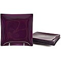 Purple Tempered Glass Dessert/Salad Plate Set