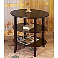 Espresso Finish Wooden Oval Side End Table