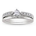 10k White Gold 1/4ct TDW Diamond Bridal Ring Set (H-I, I2-I3)