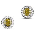 18k White Gold 2/5ct TDW Cognac and White Diamond Earrings (G-H, SI1)