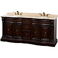 Wyndham Collection Roosevelt 72-inch Warm Cherry Traditional Double Bathroom Vanity