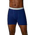 Hanes Men's Exposed Waistband Blue Boxer Briefs (Park of 4)