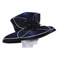 Swan Women's Navy Bow-embellished Sun Hat