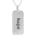 Tressa Sterling Silver 'Hope' Tag Necklace