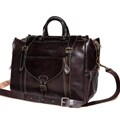 Dark Brown Leather Travel Bag (Morocco)