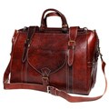 Chestnut Brown Leather Travel Bag (Morocco)
