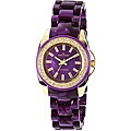 Anne Klein Women's Purple Link Bracelet Watch