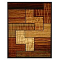 Hand-carved Contemporary Geometric Design Rug (5'3 x 7'3)