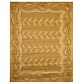 Hand-carved Floral Ivory Border Rug (7'10 x 9'10)