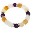 Purple Quartz & Yellow Aventurine Bangle Bracelet (China)