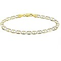Eternally Haute Gold/ Silver Italian Diamond-cut Mariner Link Bracelet