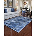Beaufort Denim Blue Pockets Rug (5'0 x 7'6)