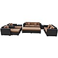 Eclipse Rattan Espresso with Mocha Cushions 9-piece Outdoor Set