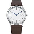 Skagen Men's Brown Leather Strap Watch