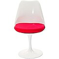 Eero Saarinen Style Tulip Side Chair with Red Cushion