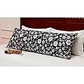 Roxy 'Alexis' Black/ White Floral Body Pillow Cover