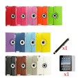 360 Degree Rotating PU Leather case with smart Cover function for The New iPad 3 3rd iPad 2