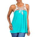 Stanzino Women's Emerald Embroidered Racer Back Tank Top