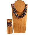 Multicolor Melon Seed Necklace and Earring Set (Colombia)