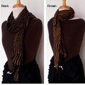 Feline Gauze Black and Brown Scarf (Indonesia)