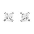 New! 14k White Gold 1/2ct TDW Diamond Solitaire Stud Ea