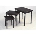 Espresso Finish Wooden Nesting Side End Tables (Set of 3)