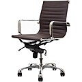 Malibu Mid-back Brown Vinyl Office Chair