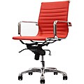 Malibu Mid-back Red Vinyl Office Chair
