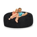 Slacker Sack Black Microfiber and Foam Bean Bag Chair (4' round)