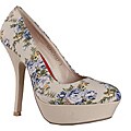 Jacobies by Beston Women's 'Sophia-067' Blue Flower Platform Pumps