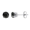 New! 14k White Gold 2ct TDW Black Diamond Stud Earrings