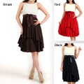 Evanese Women's Cute Two Tone Pleated Dress