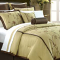 EverRouge Angelica Gold King/California King-size 12-piece Room in a Bag with Cotton Sheets