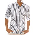 191 Unlimited Mens Wide Striped Woven Shirt