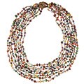Multi-colored Freshwater Pearl Multi-strand Necklace (4-5 mm)