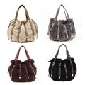 Nicole Lee Fifi Faux Leahter Faux Fur Hobo Bag
