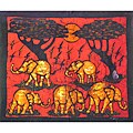 'Herd of Elephants' Batik Wall Hanging (Mozambique)