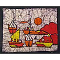 'Artisanal Fishing' Batik Wall Hanging (Mozambique)