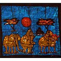'Moving at Night' Batik Wall Hanging (Mozambique)