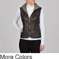 Montanaco Women's Faux Lamb Vest With Knit