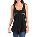 Stanzino Women's Plus-size Black Sleeveless Babydoll Top